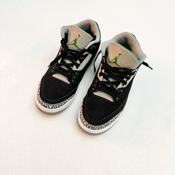 Air Jordan 3 Retro BLACK/PINE GREEN 2021 US Mens Sneakers Size 8 - Picture 8 of 8